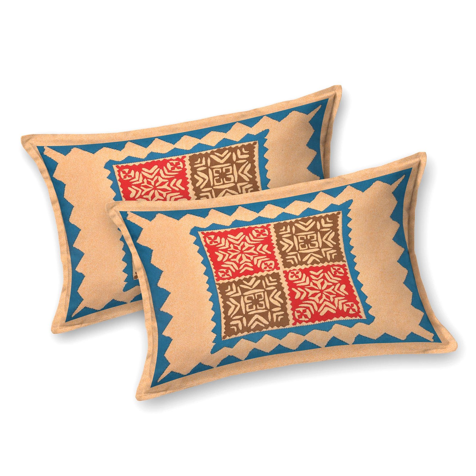 Rajasthani Traditionally Printed Cotton Doublebed Bedsheet With Pack of 2 Pillow Covers - Image 2